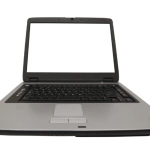 Ultra-wide shot notebook with copyspace desktop